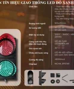 đèn tín hiệu giao thông led đỏ xanh d200