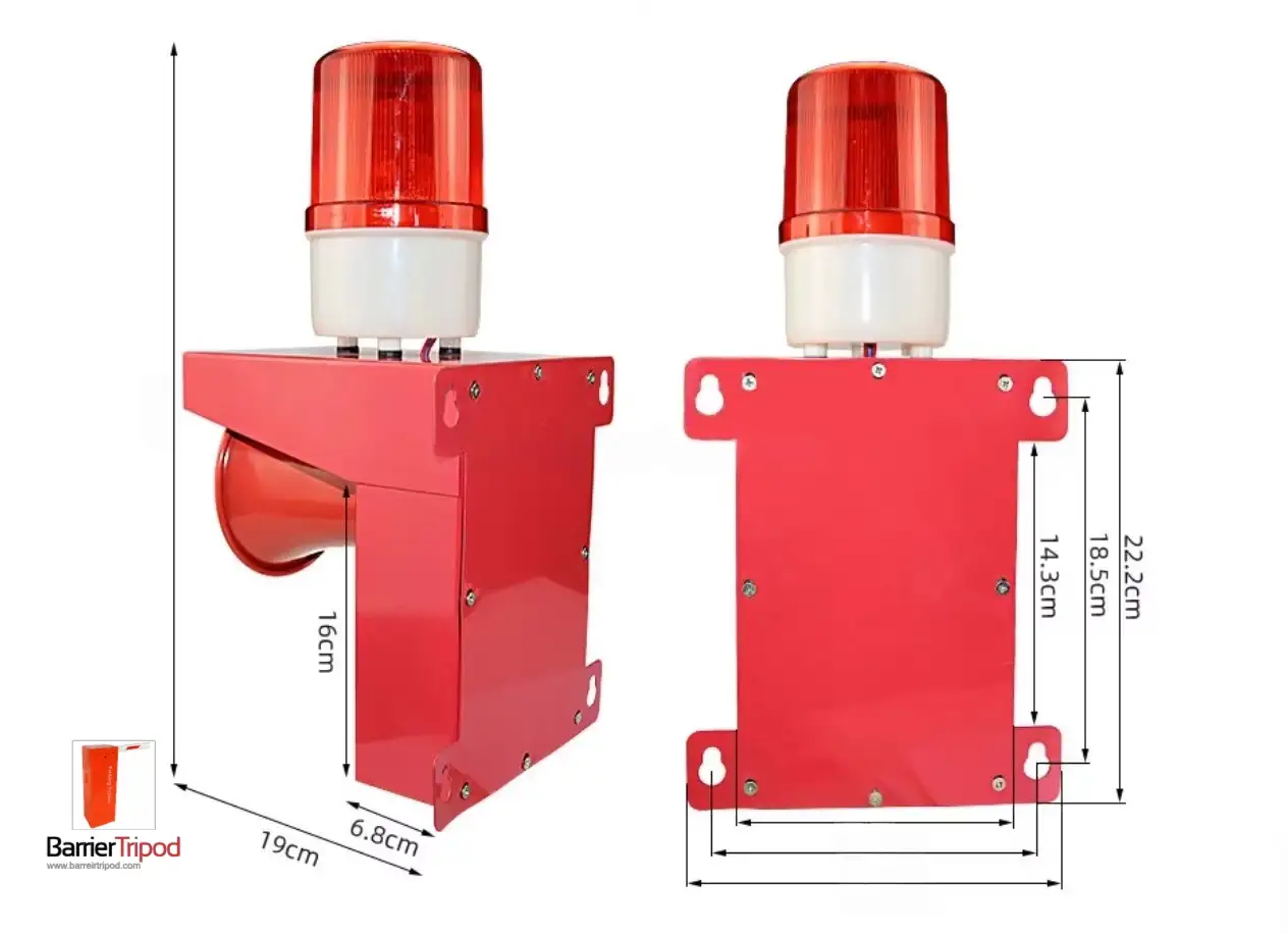 Loa còi báo động có đèn xoay