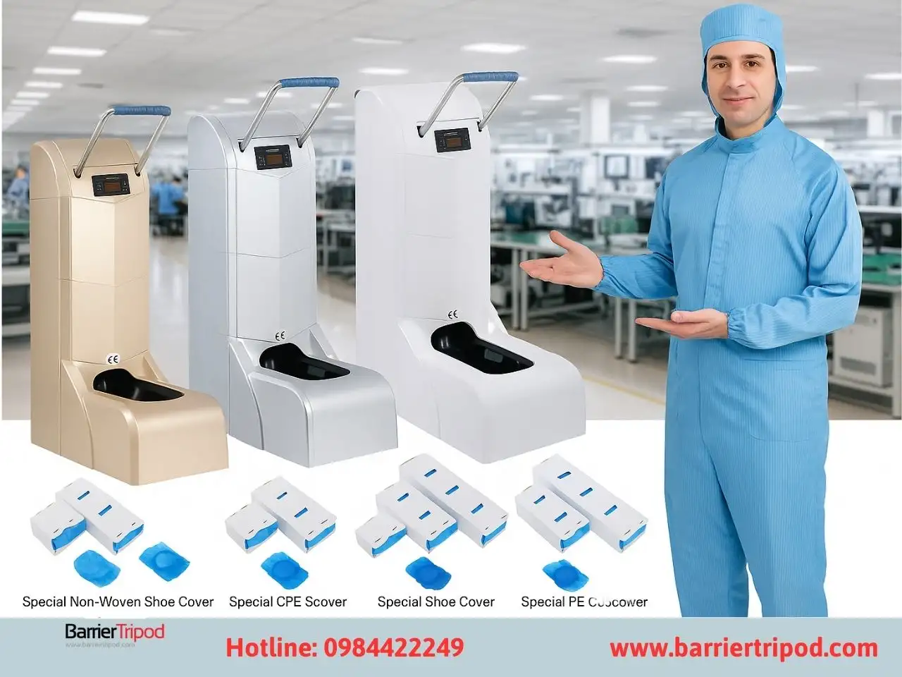 Hộp chưa bọc giày tự động tiêu chuẩn PE-CPE