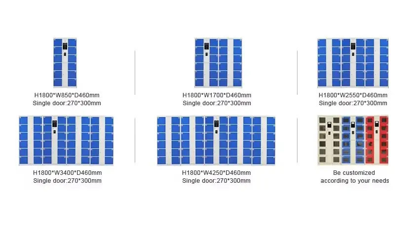 kích thước tủ locker tự động